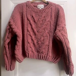 Cropped Pink Sweater